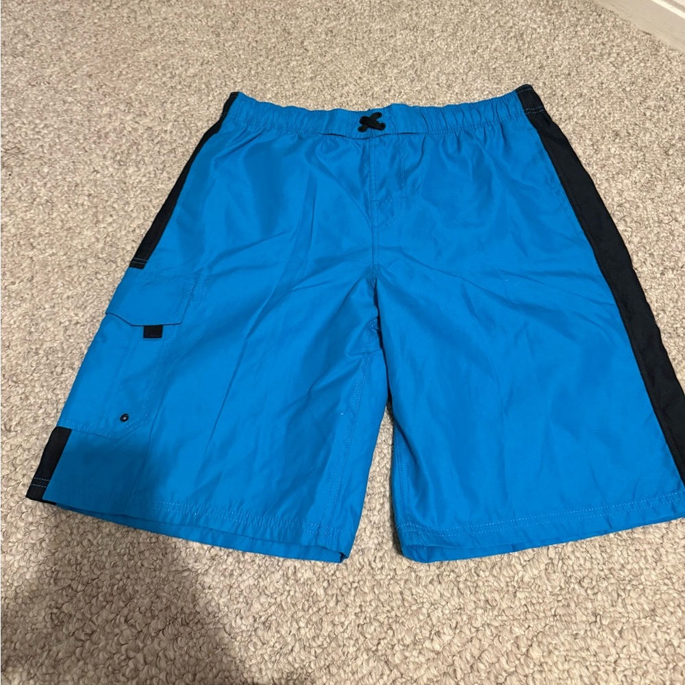 Old Navy Blue and Black Men's Swim Shorts
